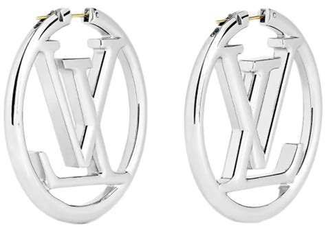 louis vuitton hoop earrings small|louis vuitton silver hoop earrings.